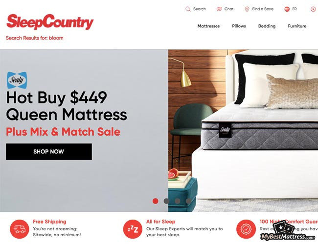 sleep country memory foam mattress