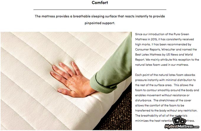 sleep comfort latex mattress reviews